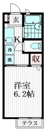 フルールウエハラの物件間取画像